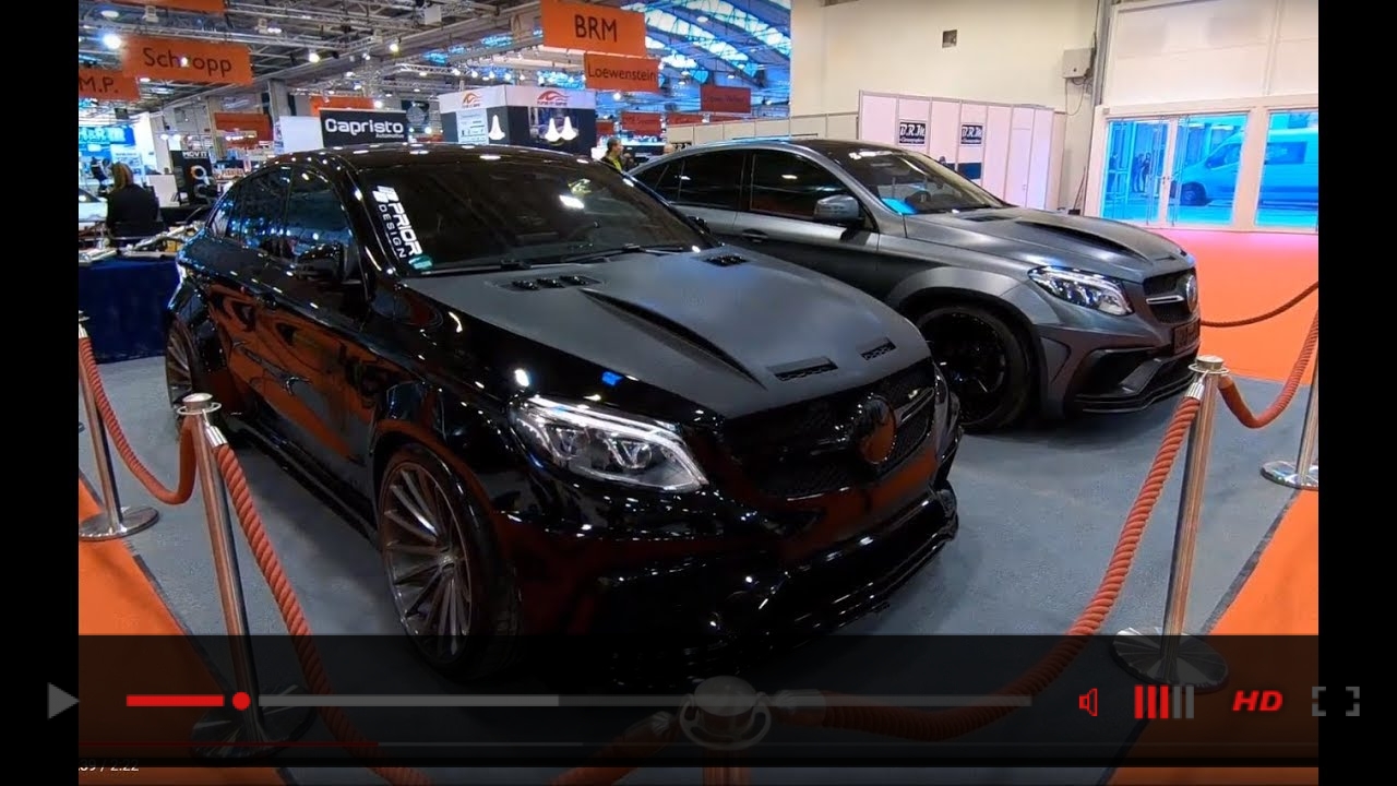 2x Prior Design Mercedes Benz GLE Coupe C292 Tuning show car black and grey walkaround K90