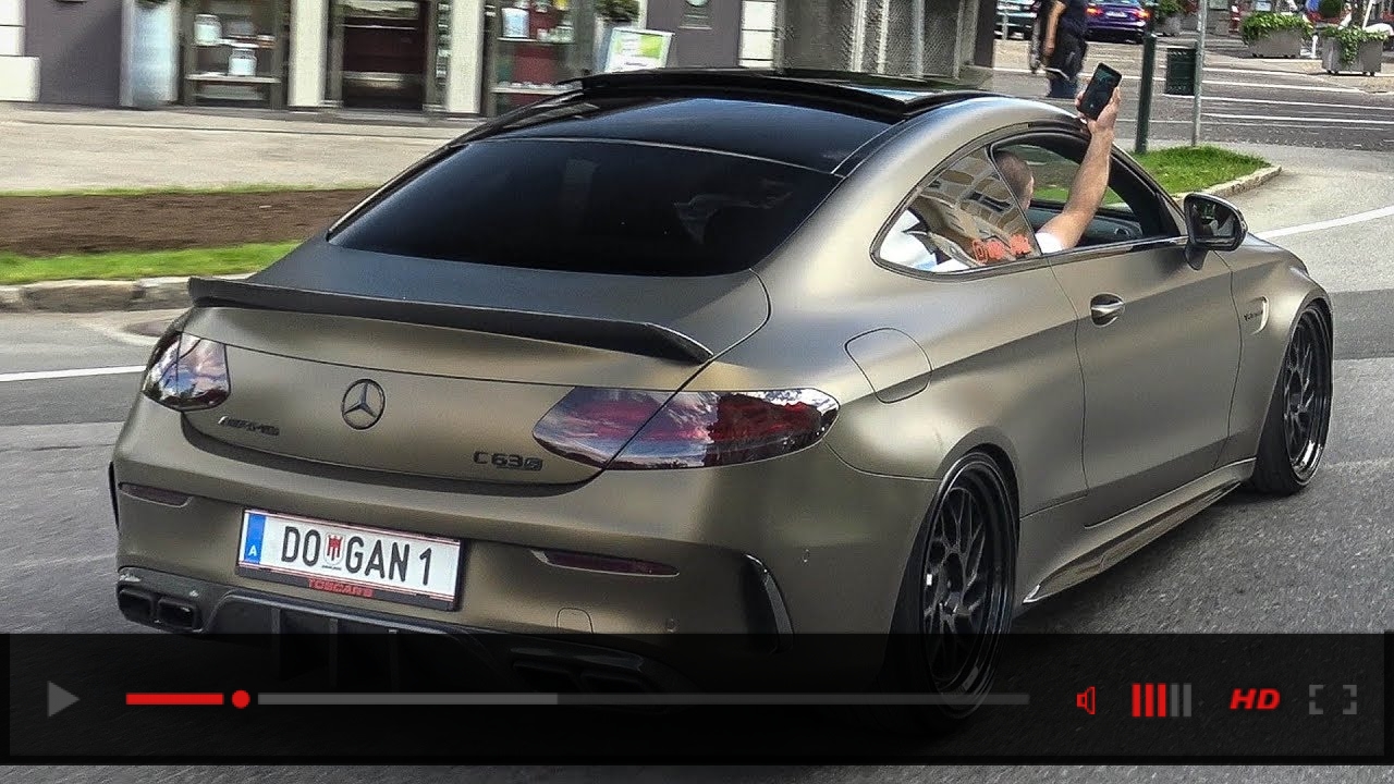 STRAIGHT PIPED MERCEDES C63S AMG - LOUD REVS I BRUTAL SOUND!