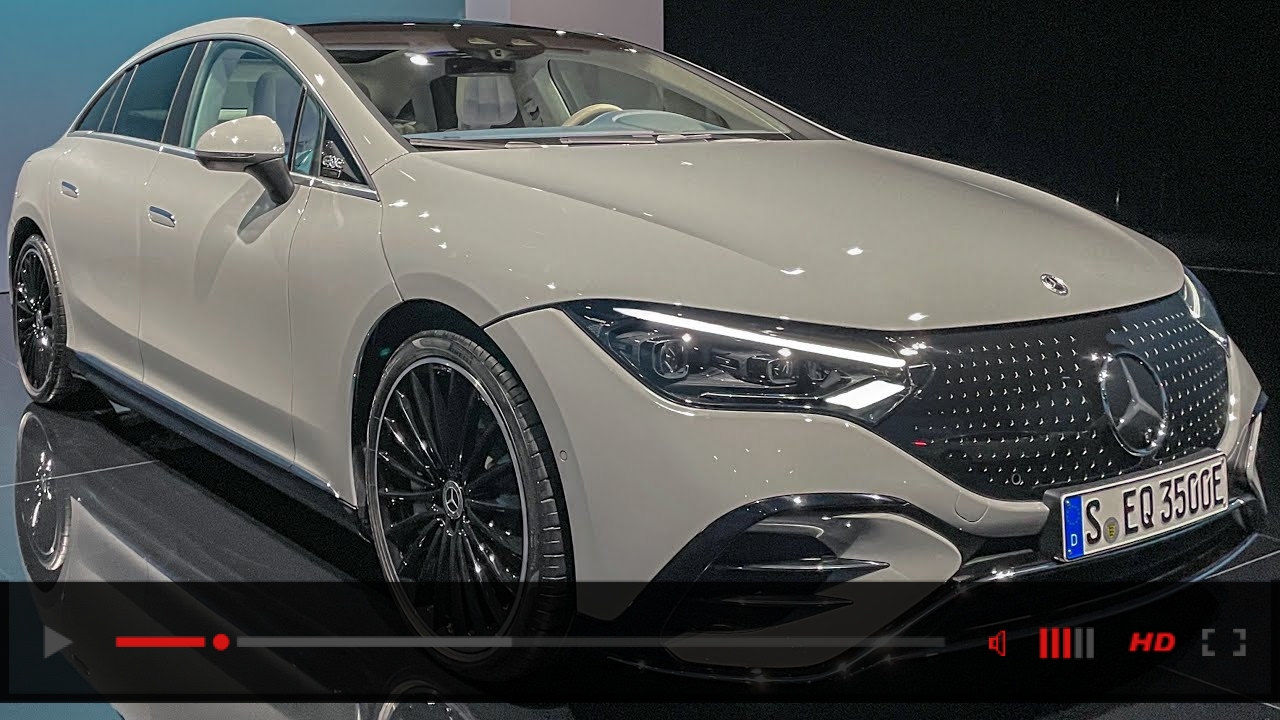 NEW Mercedes 2022 EQE! Full Electric E-CLASS! Interior Exterior Walkaround