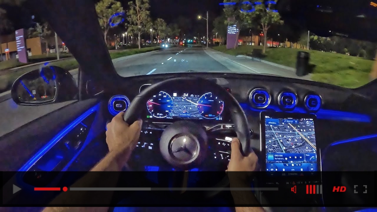 2022 Mercedes-Benz C300 4Matic POV Night Drive (3D Audio)(ASMR)