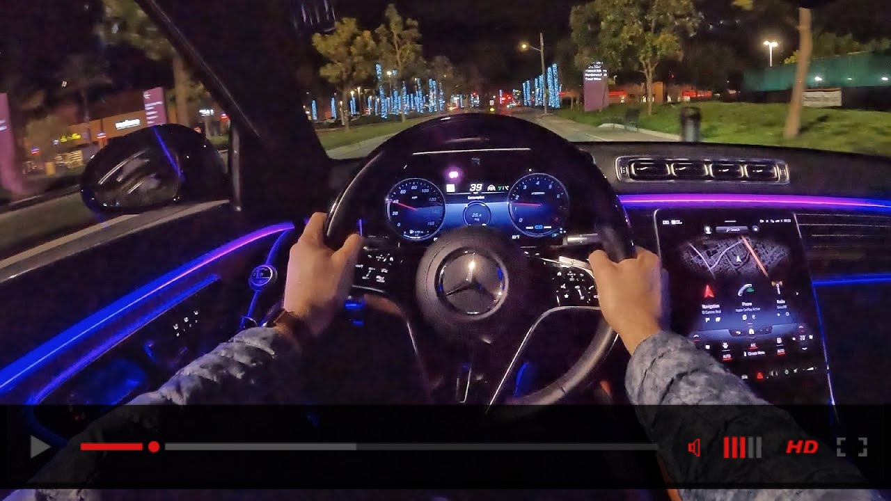 2022 Mercedes-Benz S 580 4Matic POV Night Drive (3D Audio)(ASMR)
