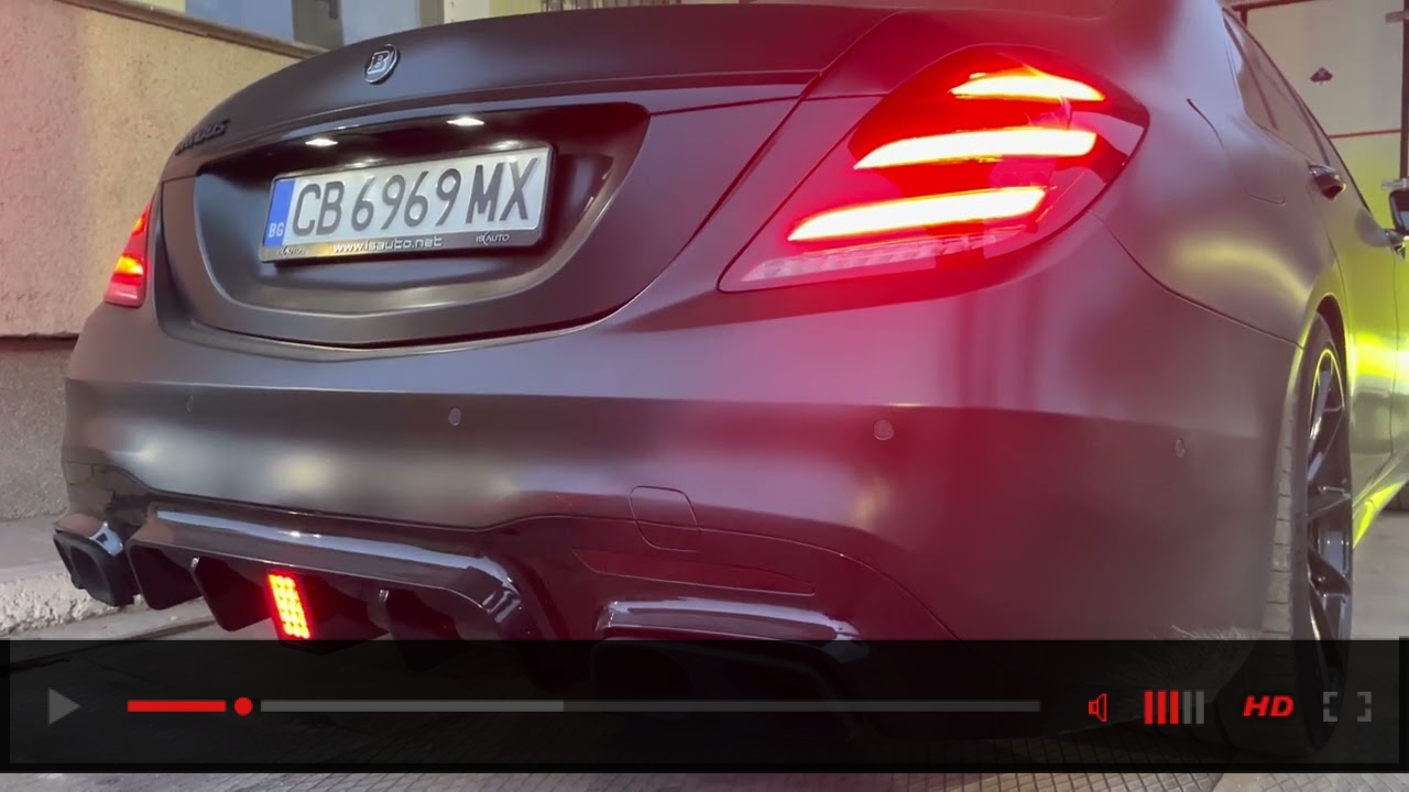 Mercedes S63 AMG Brabus optic - 700ps 1200nm - cold start and exhaust sound
