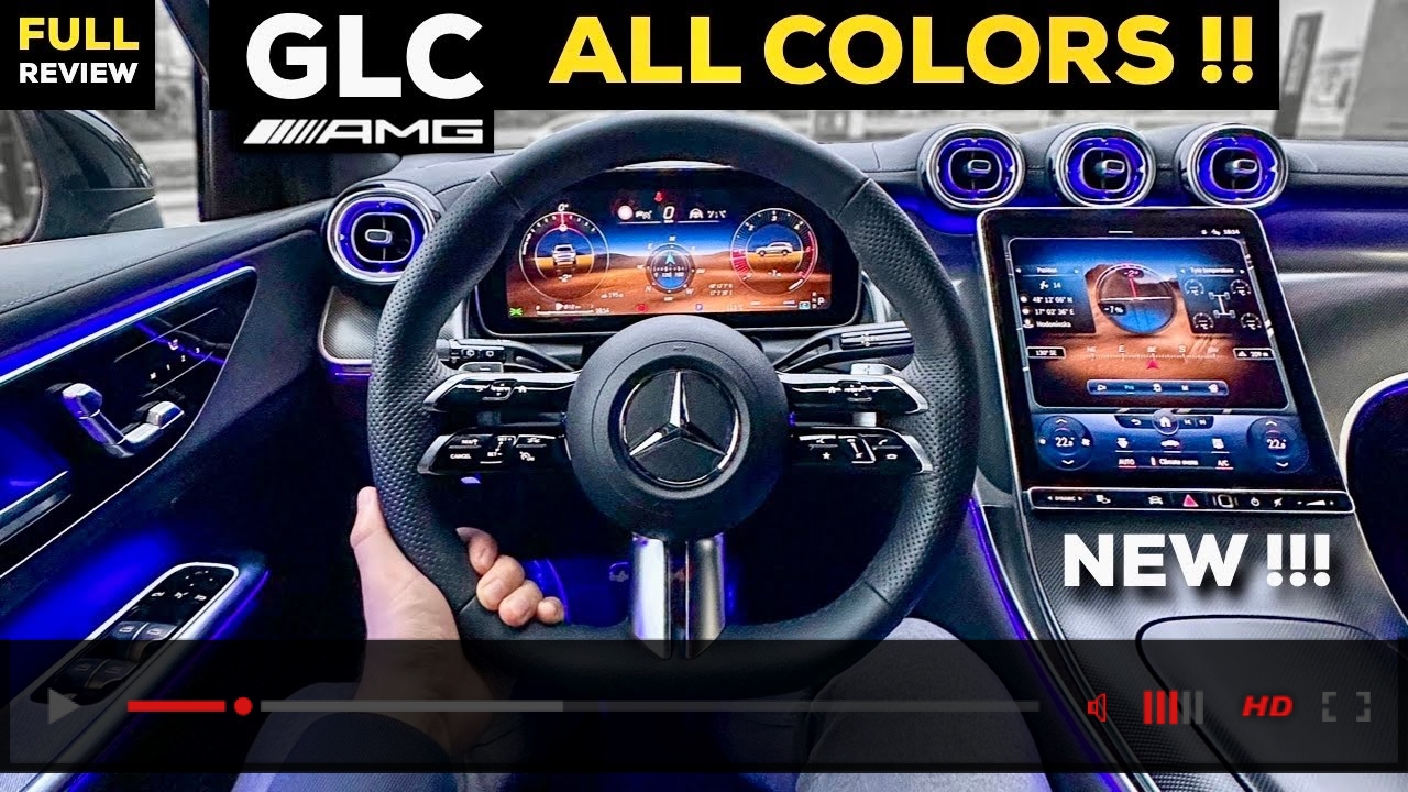 2023 MERCEDES GLC 300 AMG NEW SUV Baby GLE?! FULL Review AMBIENT LIGHTS COLORS Interior MBUX