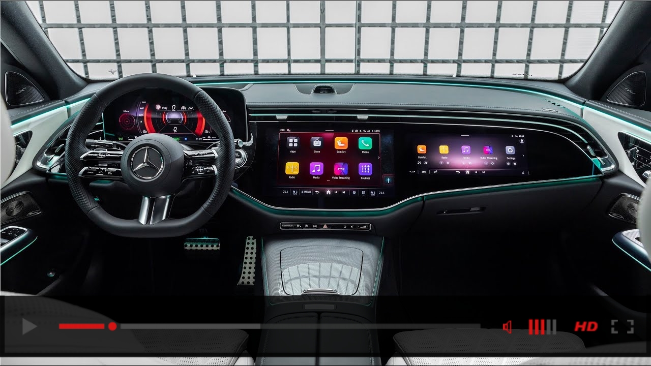 2024 Mercedes-Benz E-Class INTERIOR! Superscreen Supports TikTok, Angry Birds, Zoom, and Movies!